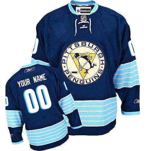 Youth Reebok Pittsburgh Penguins Customized Authentic Navy Blue Third Vintage NHL Jersey Youth Reebok Pittsburgh Penguins Customized Authentic Navy Blue Third Vintage NHL Jersey