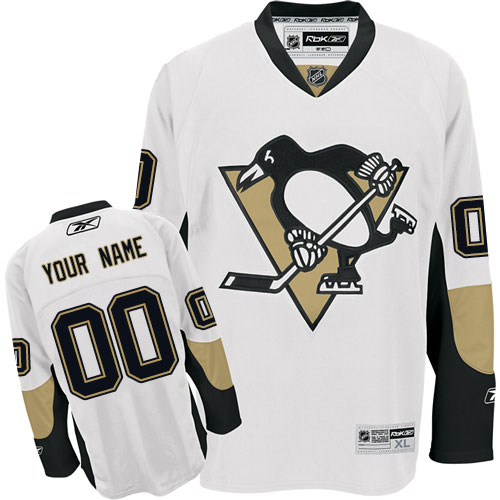 Youth Reebok Pittsburgh Penguins Customized Authentic White Away NHL Jersey Youth Reebok Pittsburgh Penguins Customized Authentic White Away NHL Jersey