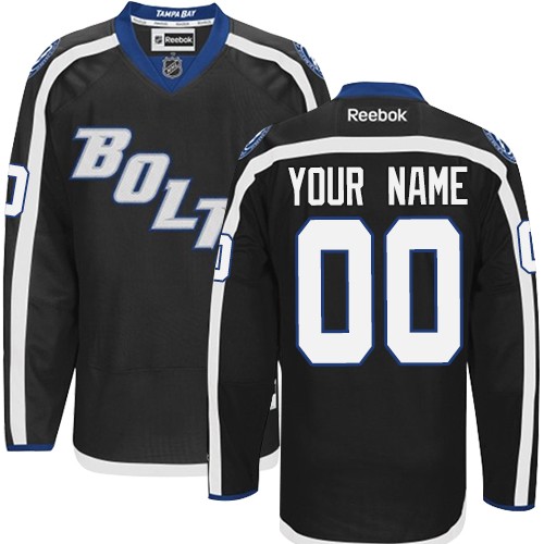 Youth Reebok Tampa Bay Lightning Customized Authentic Black New Third NHL Jersey Youth Reebok Tampa Bay Lightning Customized Authentic Black New Third NHL Jersey