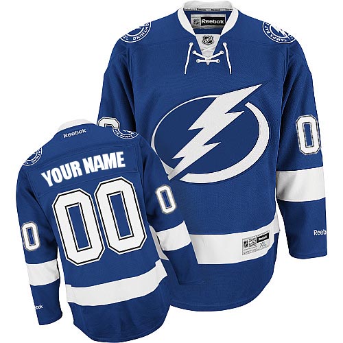 Youth Reebok Tampa Bay Lightning Customized Authentic Royal Blue Home NHL Jersey Youth Reebok Tampa Bay Lightning Customized Authentic Royal Blue Home NHL Jersey