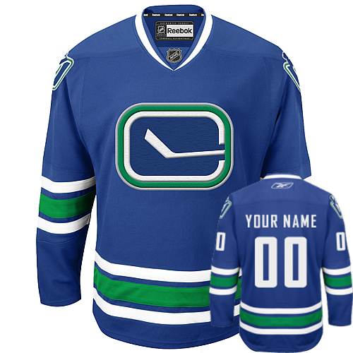 Youth Reebok Vancouver Canucks Customized Authentic Royal Blue Third NHL Jersey Youth Reebok Vancouver Canucks Customized Authentic Royal Blue Third NHL Jersey