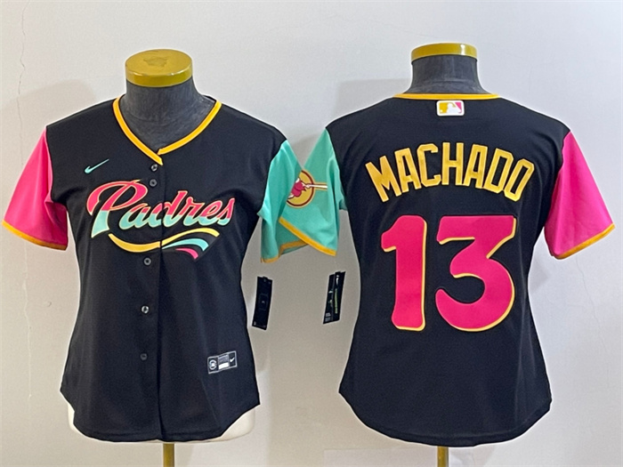 Youth San Diego Padres #13 Manny Machado Black City Connect Stitched Baseball Jersey Youth San Diego Padres #13 Manny Machado Black City Connect Stitched Baseball Jersey