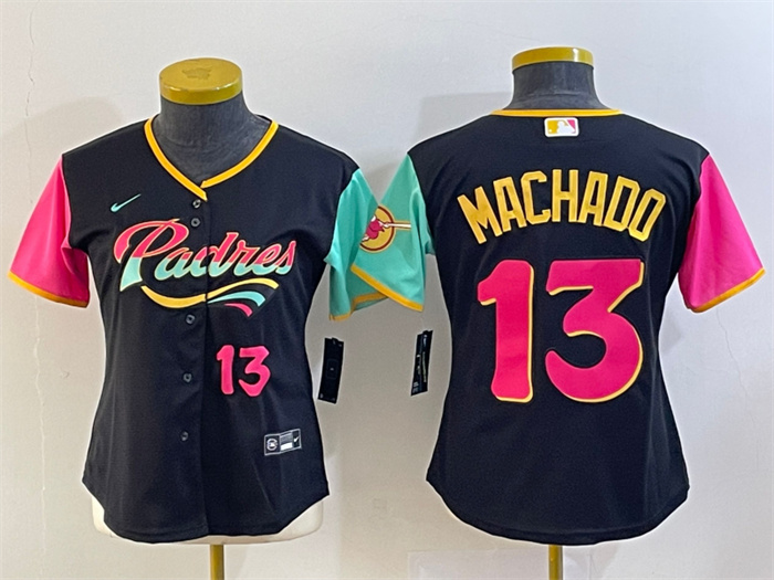 Youth San Diego Padres #13 Manny Machado Black City Connect With Patch Stitched Baseball Jersey Youth San Diego Padres #13 Manny Machado Black City Connect With Patch Stitched Baseball Jersey