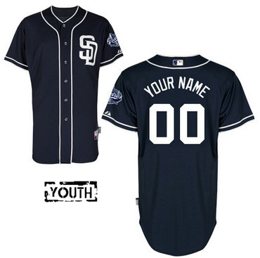Youth San Diego Padres Authentic Customized Navy Blue Alternate Jersey Youth San Diego Padres Authentic Customized Navy Blue Alternate Jersey