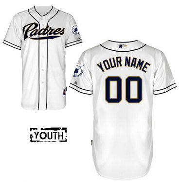 Youth San Diego Padres Authentic Personalized Home White MLB Jersey Cheap Youth San Diego Padres Authentic Personalized Home White MLB Jersey Cheap