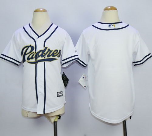 Youth San Diego Padres Blank White Home Cool Base Stitched MLB Jersey Youth San Diego Padres Blank White Home Cool Base Stitched MLB Jersey