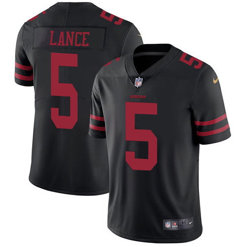 Youth San Francisco 49ers #5 Trey Lance Black Alternate Youth Stitched NFL Vapor Untouchable Limited Jersey Youth San Francisco 49ers #5 Trey Lance Black Alternate Youth Stitched NFL Vapor Untouchable Limited Jersey