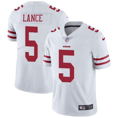 Youth San Francisco 49ers #5 Trey Lance White Youth Stitched NFL Vapor Untouchable Limited Jersey Youth San Francisco 49ers #5 Trey Lance White Youth Stitched NFL Vapor Untouchable Limited Jersey