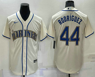 Youth Seattle Mariners #44 Julio Rodriguez Cream Stitched MLB Cool Base Nike Jersey Youth Seattle Mariners #44 Julio Rodriguez Cream Stitched MLB Cool Base Nike Jersey