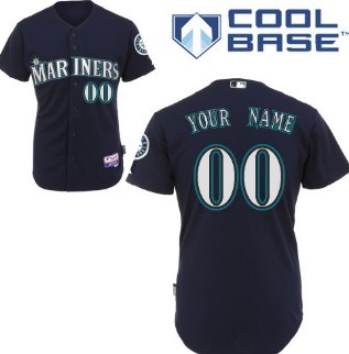 Youth Seattle Mariners Customized Navy Blue Jersey Youth Seattle Mariners Customized Navy Blue Jersey