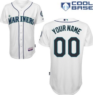 Youth Seattle Mariners Customized White Jersey Youth Seattle Mariners Customized White Jersey