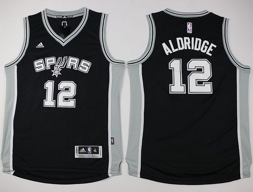 Youth Spurs #12 LaMarcus Aldridge Black Stitched NBA Jersey Youth Spurs #12 LaMarcus Aldridge Black Stitched NBA Jersey