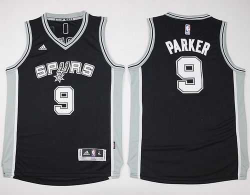 Youth Spurs #9 Tony Parker Black Stitched NBA Jersey Youth Spurs #9 Tony Parker Black Stitched NBA Jersey