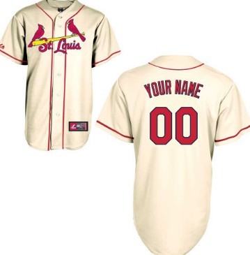 Youth St. Louis Cardinals Customized Cream Jersey Youth St. Louis Cardinals Customized Cream Jersey