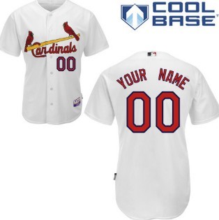 Youth St. Louis Cardinals Customized White Jersey Youth St. Louis Cardinals Customized White Jersey
