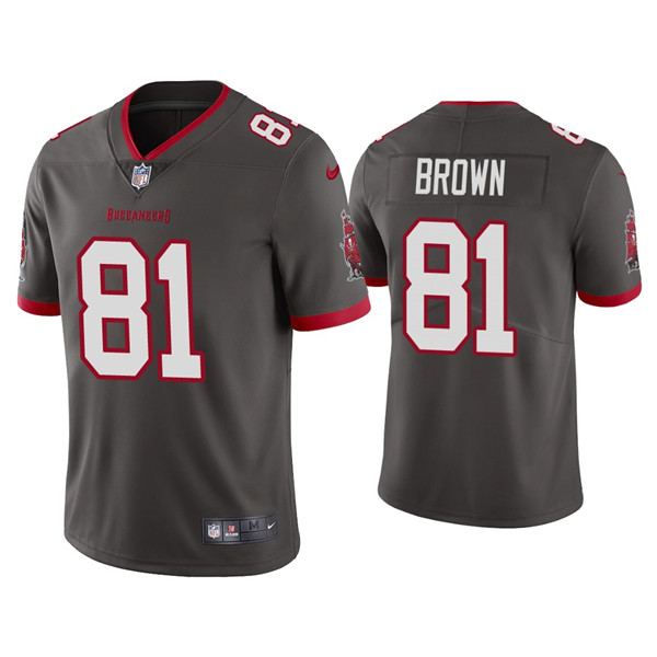 Youth Tampa Bay Buccaneers #81 Antonio Brown Grey Vapor Untouchable Limited Stitched Jersey Youth Tampa Bay Buccaneers #81 Antonio Brown Grey Vapor Untouchable Limited Stitched Jersey