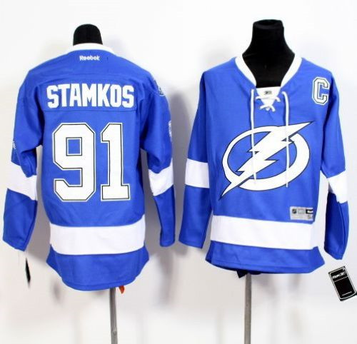 Youth Tampa Bay Lightning #91 Steven Stamkos Royal Blue Stitched NHL Jersey Youth Tampa Bay Lightning #91 Steven Stamkos Royal Blue Stitched NHL Jersey