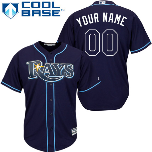 Youth Tampa Bay Rays Customized Navy Blue Jersey Youth Tampa Bay Rays Customized Navy Blue Jersey