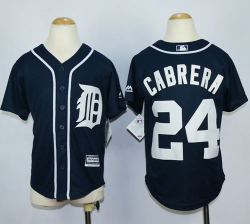 Youth Tigers #24 Miguel Cabrera Navy Blue Cool Base Stitched MLB Jersey Youth Tigers #24 Miguel Cabrera Navy Blue Cool Base Stitched MLB Jersey