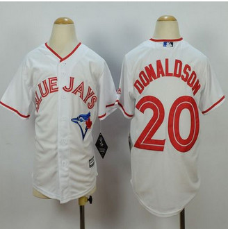 Youth Toronto Blue Jays #20 Josh Donaldson White 2015 Canada Day Stitched Baseball Jersey Youth Toronto Blue Jays #20 Josh Donaldson White 2015 Canada Day Stitched Baseball Jersey