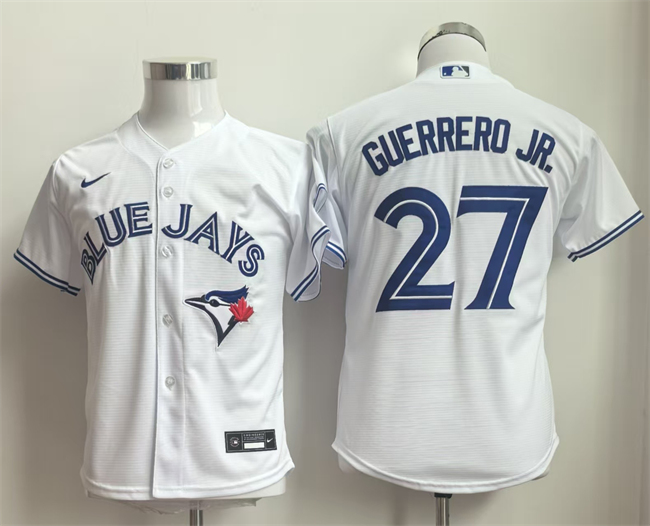 Youth Toronto Blue Jays #27 Vladimir Guerrero Jr. White Limited Stitched Baseball Jersey Youth Toronto Blue Jays #27 Vladimir Guerrero Jr. White Limited Stitched Baseball Jersey