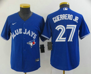 Youth Toronto Blue Jays #27 Vladimir Guerrero Jr Blue Stitched MLB Cool Base Nike Jersey Youth Toronto Blue Jays #27 Vladimir Guerrero Jr Blue Stitched MLB Cool Base Nike Jersey