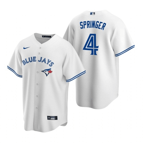 Youth Toronto Blue Jays #4 George Springer White Cool Base Stitched MLB Jersey Youth Toronto Blue Jays #4 George Springer White Cool Base Stitched MLB Jersey