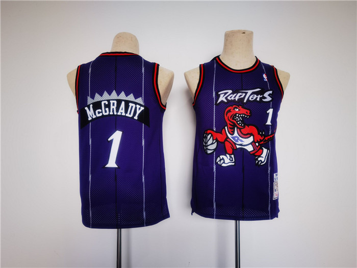 Youth Toronto Raptors #1 Tracy Mcgrady Purple Stitched Basketball Jersey Youth Toronto Raptors #1 Tracy Mcgrady Purple Stitched Basketball Jersey