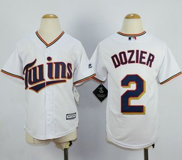 Youth Twins #2 Brian Dozier White Cool Base Stitched MLB Jersey Youth Twins #2 Brian Dozier White Cool Base Stitched MLB Jersey