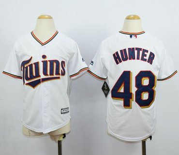 Youth Twins #48 Torii Hunter White Cool Base Stitched MLB Jersey Youth Twins #48 Torii Hunter White Cool Base Stitched MLB Jersey