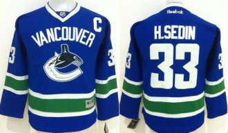 Youth Vancouver Canucks#33 Henrik Sedin Blue Stitched NHL Jersey Youth Vancouver Canucks#33 Henrik Sedin Blue Stitched NHL Jersey