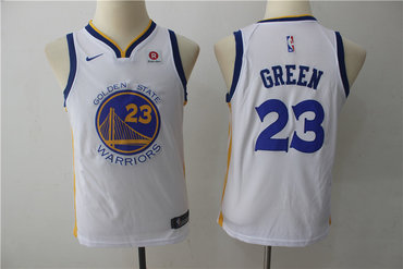 Youth Warriors 23 Draymond Green White Youth Nike Swingman Jersey