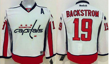 Youth Washington Capitals #19 Nicklas Backstrom White Stitched NHL Jersey Youth Washington Capitals #19 Nicklas Backstrom White Stitched NHL Jersey