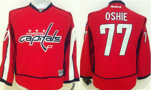 Youth Washington Capitals #77 T.J Oshie Red Stitched NHL Jersey Youth Washington Capitals #77 T.J Oshie Red Stitched NHL Jersey