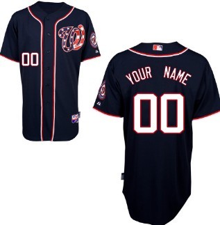 Youth Washington Nationals Customized Navy Blue Alternate MLB Cool Base Jersey Youth Washington Nationals Customized Navy Blue Alternate MLB Cool Base Jersey