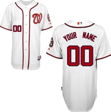 Youth Washington Nationals White Customized Baseball Jersey Youth Washington Nationals White Customized Baseball Jersey
