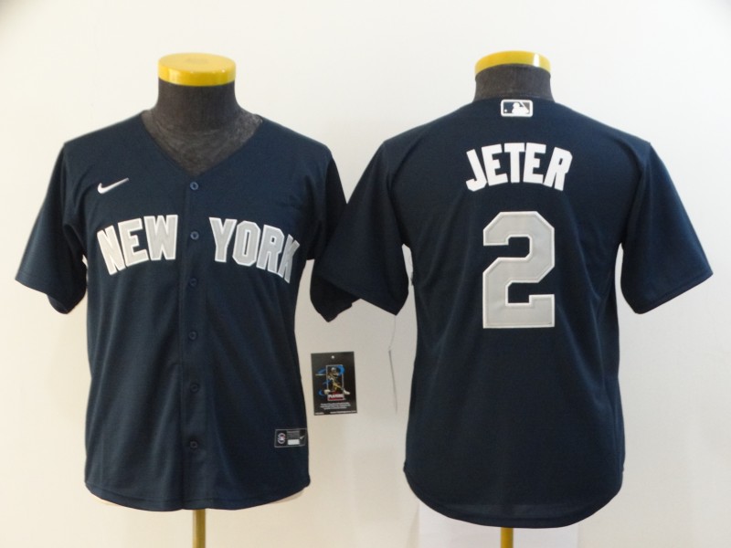 Youth Yankees 2 Derek Jeter Navy Youth 2020 Nike Cool Base Jersey Youth Yankees 2 Derek Jeter Navy Youth 2020 Nike Cool Base Jersey