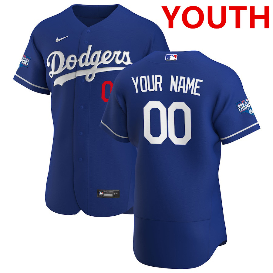 Youth los angeles dodgers custom nike royal alternate 2020 world series champions authentic player mlb jersey Youth los angeles dodgers custom nike royal alternate 2020 world series champions authentic player mlb jersey