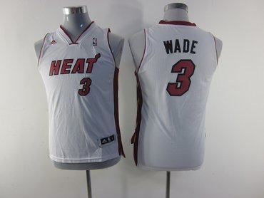 Youth nba Miami Heat 3 Dwyane Wade white(revolution 30 swingman) Youth nba Miami Heat 3 Dwyane Wade white(revolution 30 swingman)