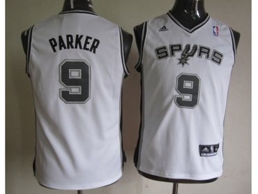 Youth nba san antonio spurs #9 parker white(revolution 30 swingman) Youth nba san antonio spurs #9 parker white(revolution 30 swingman)