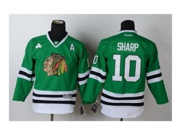 Youth nhl jerseys chicago blackhawks #10 patrick sharp green(patch A)