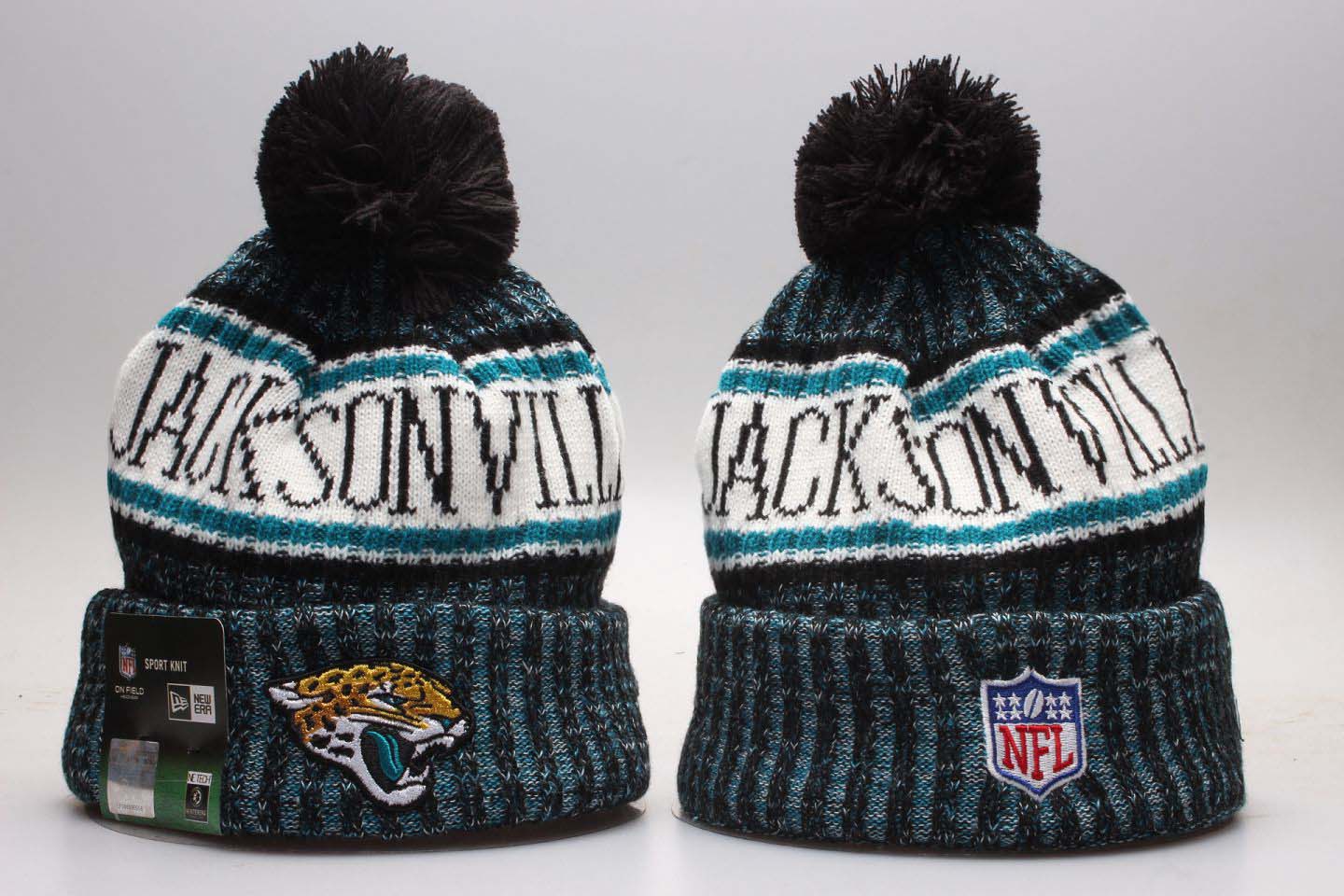 aguars 2018 NFL Sideline Teal Pom Knit Hat YP