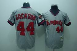 anaheim angels 44 reggie jackson grey jersey mitchell and ness