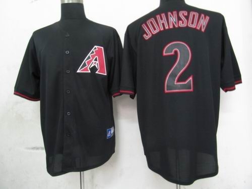 arizona diamondbacks 2 kelly johnson pitch black fashion jersey