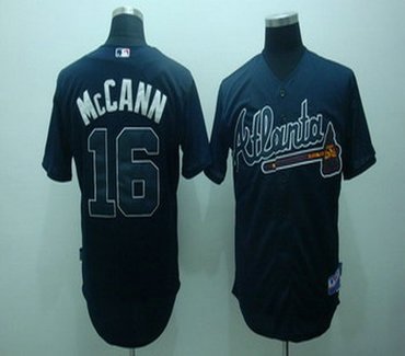 atlanta braves 16 mccann blue jerseys