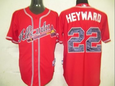 atlanta braves 22 heyward red jerseys