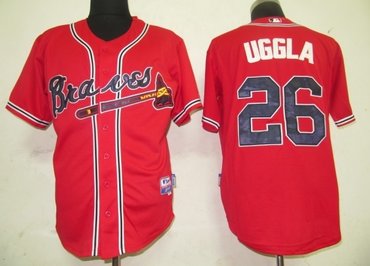 atlanta braves 26 uggla red jerseys