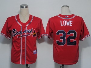 atlanta braves 32 lowe red cool base
