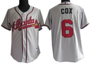 atlanta braves 6 bobby cox jerseys gray