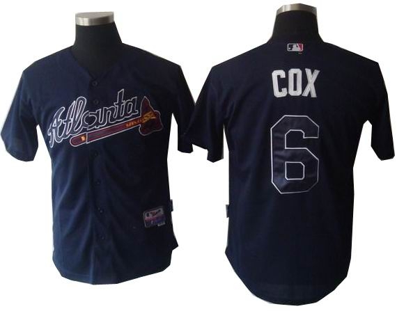 atlanta braves 6 bobby cox jerseys navy blue